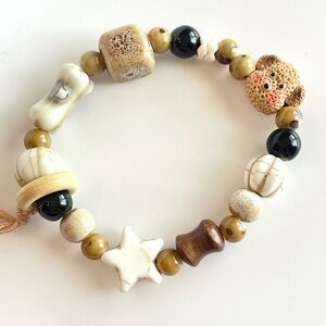 Charming Kids Bracelet with Dog and Star Beads